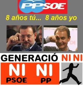 Generación NINI ni PP ni PSOE 8 años cada uno